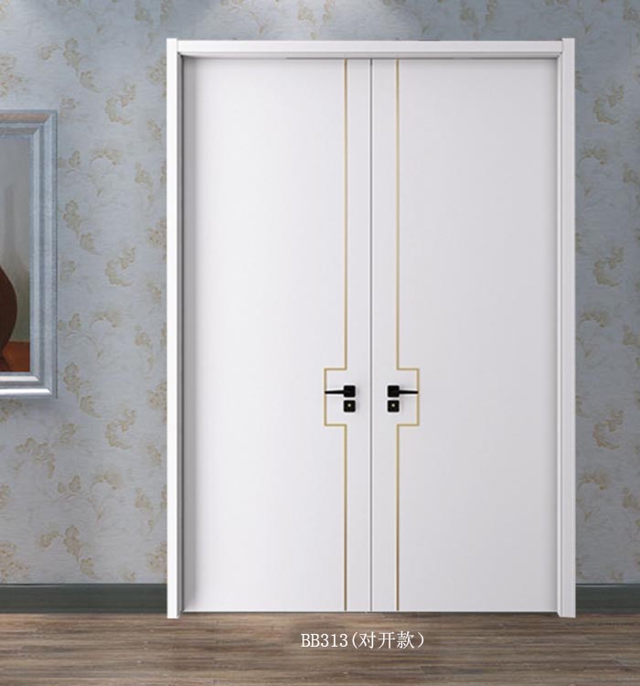 盼盼实木复合门bb313对开款丨盼盼木门