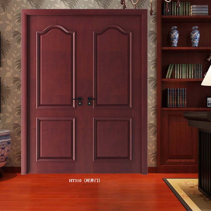 盼盼实木复合门ht310对开门丨盼盼木门