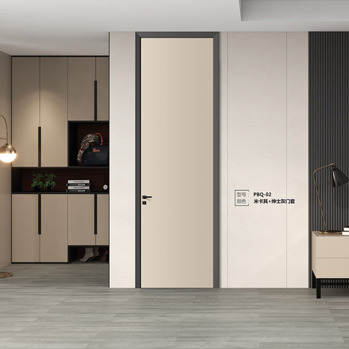 盼盼实木复合门pbq-02米卡其 绅士灰门套