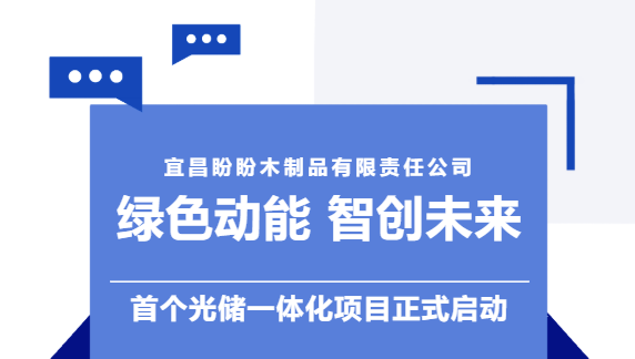 绿色动能，智创未来，宜昌盼盼木制品有限责任公司首个光储一体化项目正式启动