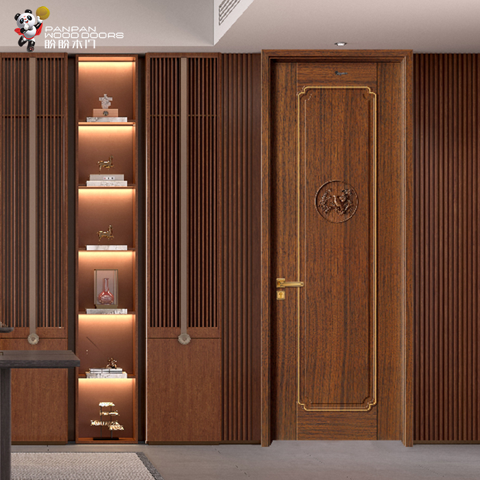 盼盼中式油漆门PB5-1|盼盼木门 盼盼中式油漆门PB5-1|盼盼木门